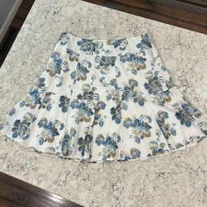 Pleated 90s Flower Skirt